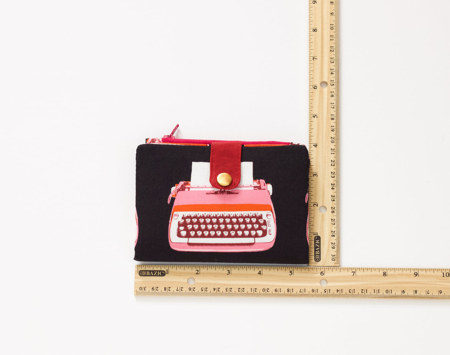 Billetera retro para mujer, billetera de máquina de escribir para mujer, billetera groovy de los años 70, organizador de tarjetas de crédito