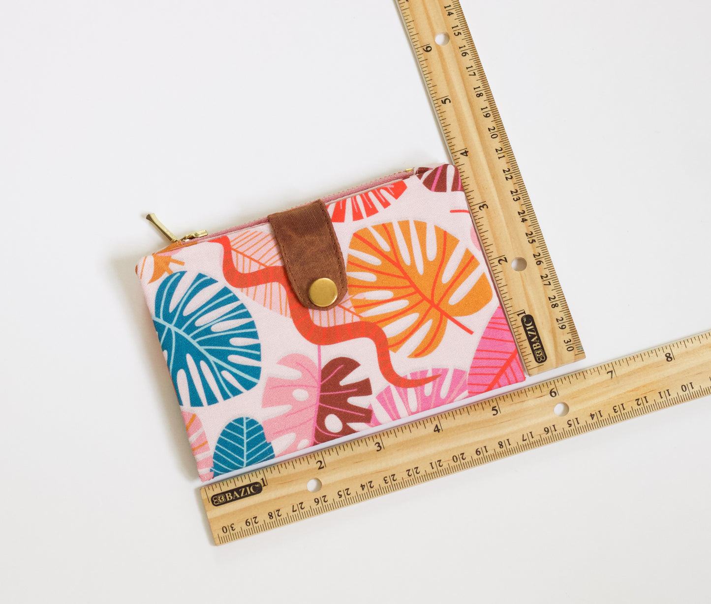 Cartera monstera pequeña, regalo para amantes de las plantas, cartera de viaje vegana, regalo para amantes del jardín, organizador de tarjetas de crédito