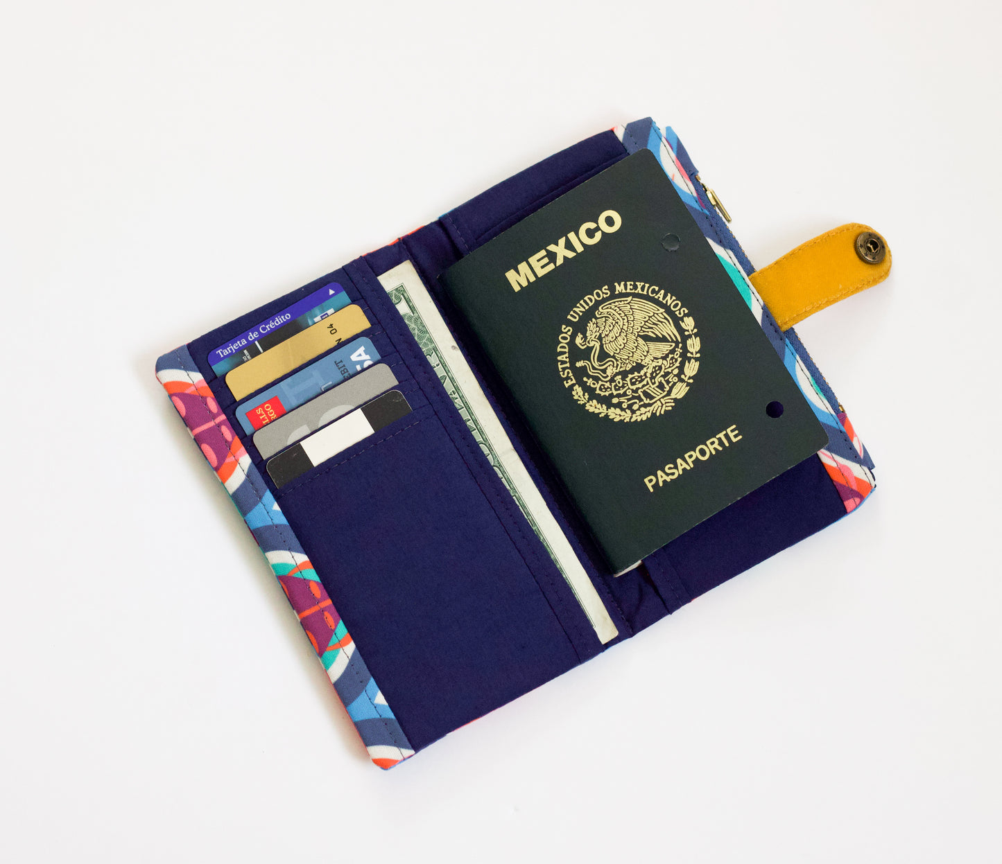 Billetera retro para mujer, billetera de mariquita de los años 70, estilo maravilloso, moda de los años 70, billetera de viaje vegana, billetera larga.