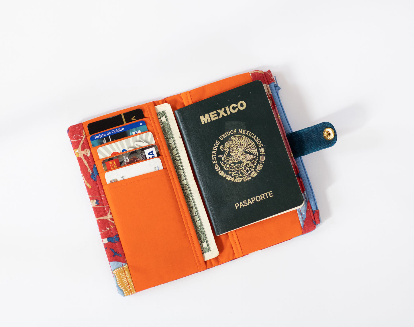 Cartera larga con temática de circo para mujer, cartera colorida y única, cartera larga de algodón resistente para mujer, cartera linda y femenina