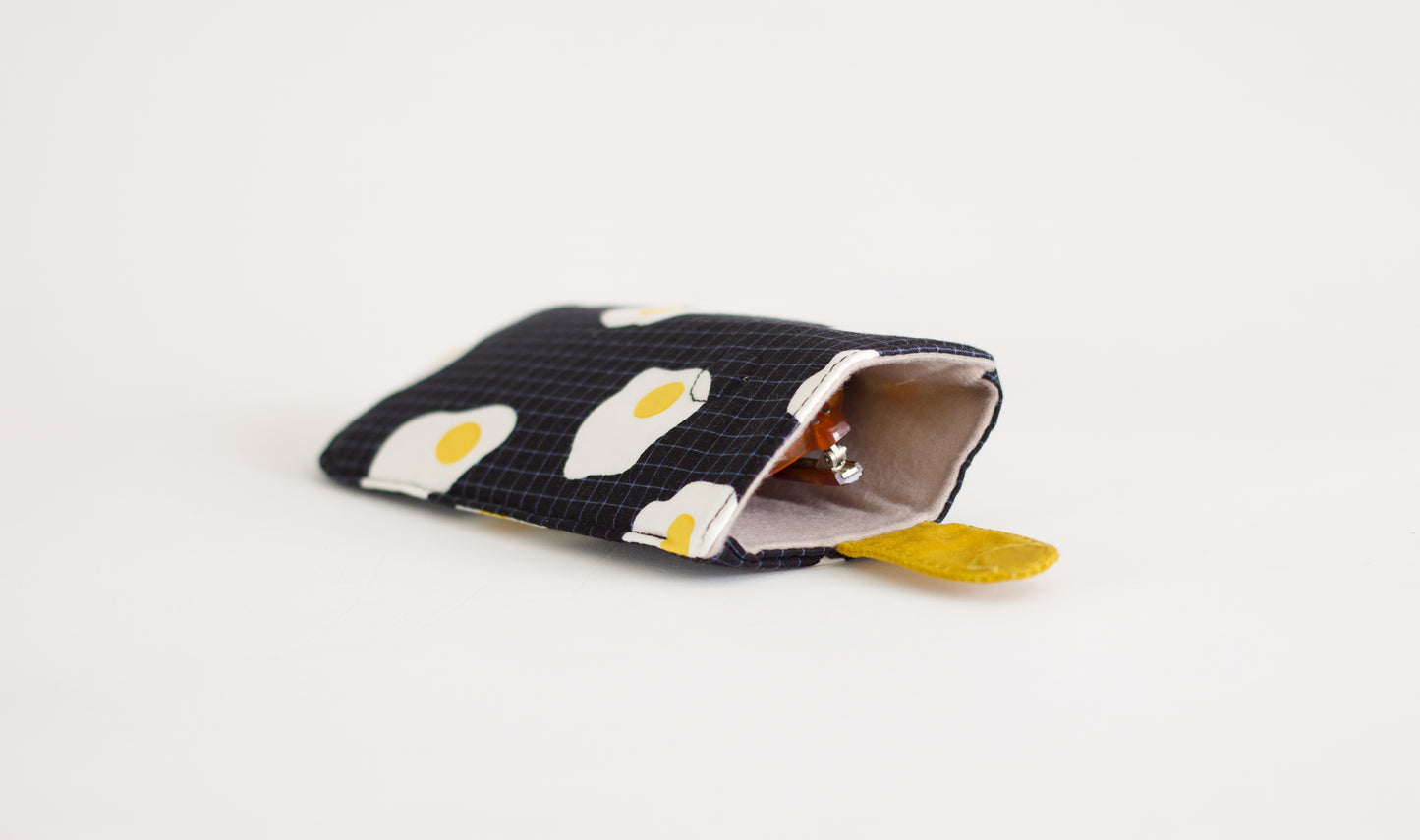 Bolsa para gafas de sol de huevo frito, estuche de gafas suave, único y grueso, funda de gafas colorida