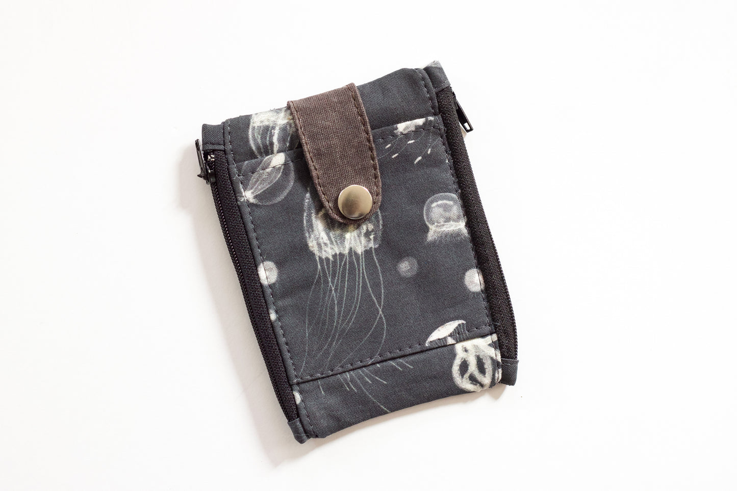 Cartera de medusas para hombre, cartera de bolsillo delgada, cartera con bolsillo frontal para identificación, idea de regalo para ellos