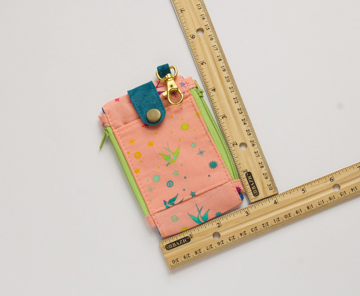 Cartera de identificación para mujeres, bolsa de llavero con dos bolsillos con cremallera, idea de regalo de carteras pequeña para niñas, regalo de cumpleaños para ella