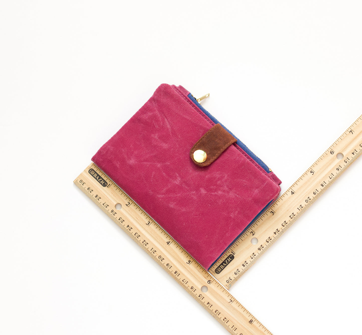 Cartera de lona encerada para mujer, cartera coqueta ecológica para mujer, cartera linda de cuero vegano, organizador de tarjetas de crédito impermeable