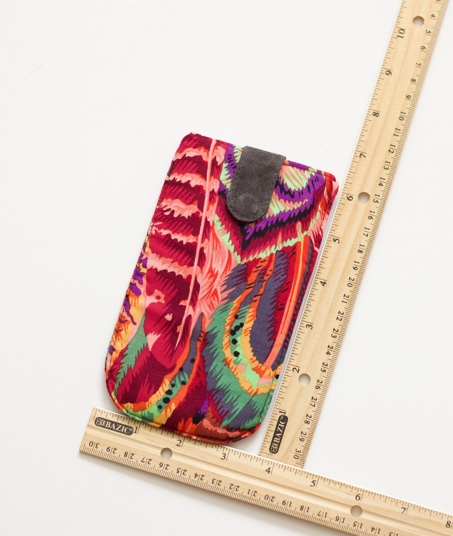 Bolsa para gafas de plumas maximalista abstracta, estuche de gafas de sol único de tela suave, estuche grueso de gafas