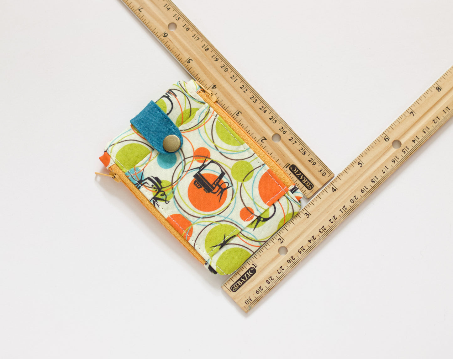 Mini cartera de mediados de siglo para mujer, cartera de bolsillo de TV's retro, cartera mini de tela para viajes