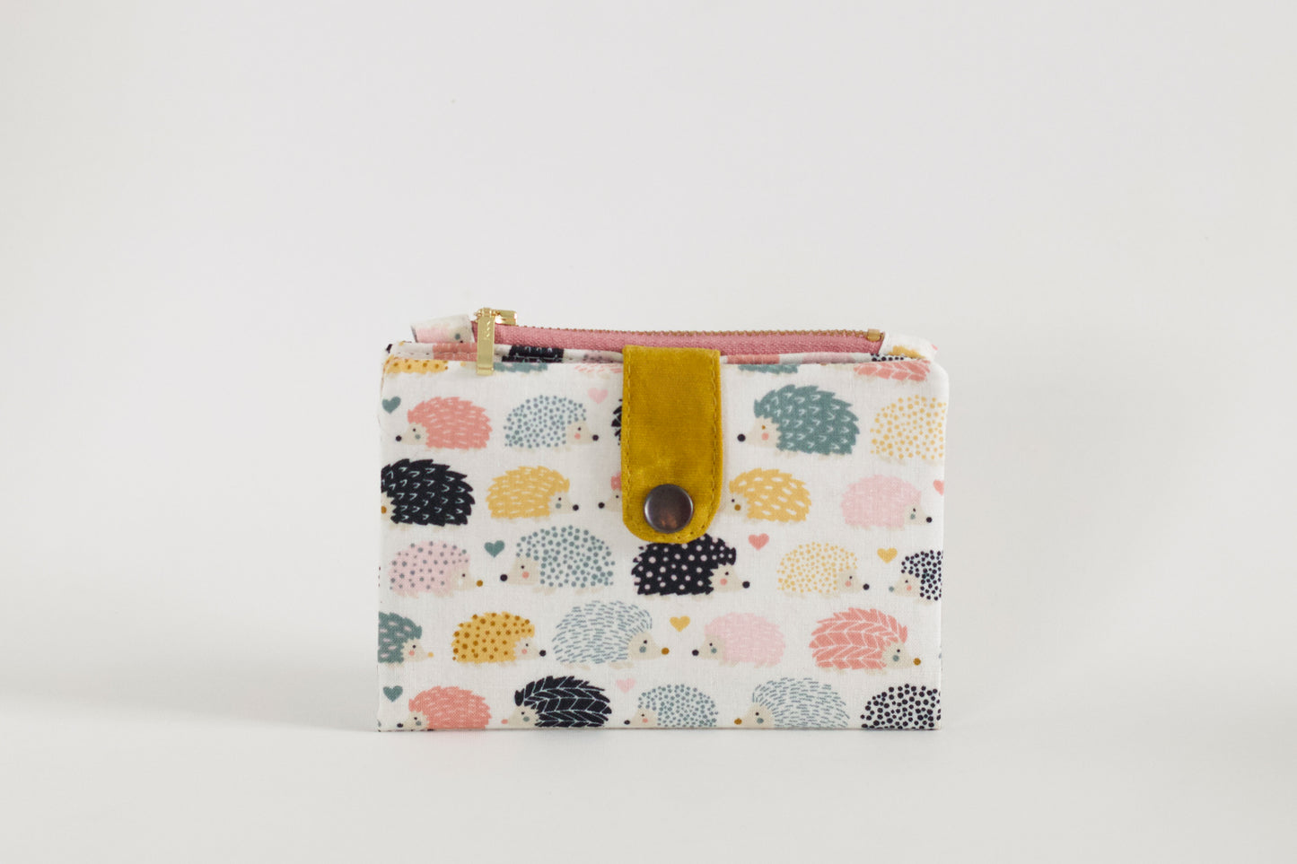 Cartera de erizo para mujer, linda cartera de viaje para mujer, cartera pequeña de puercoespín hecha a mano, cartera kawaii pequeña, organizador de tarjetas de crédito