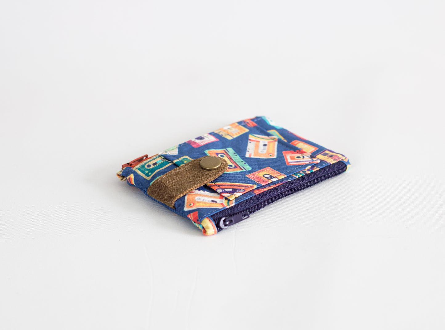 Cartera de casete para hombres, cartera delgada de los años 80 para hombre, cartera retro para hombre, organizador de tarjetas de crédito
