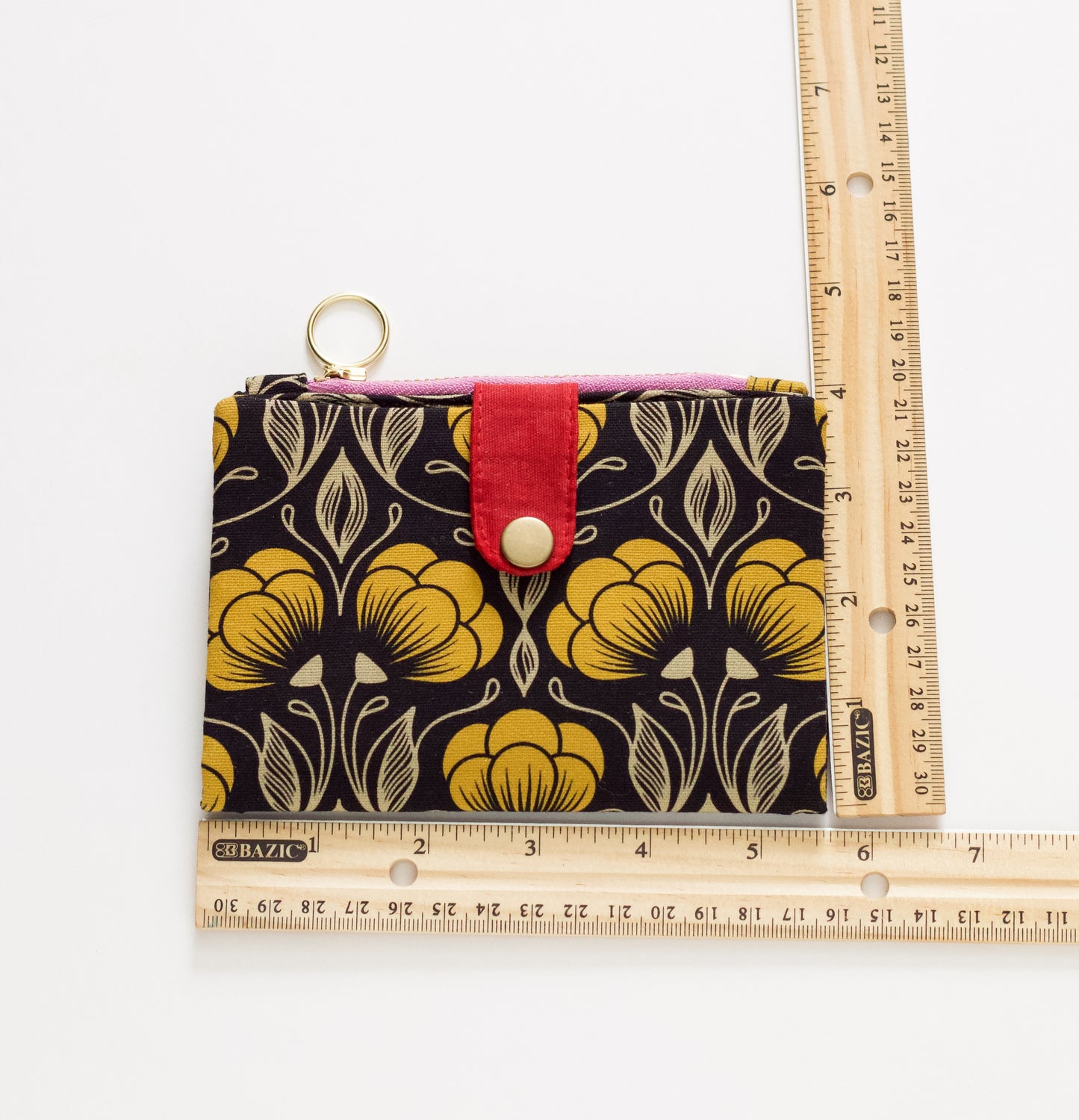 Cartera Art Deco para mujer, cartera de mujer pequeña, cartera de flores negra, regalo único para mujer, cartera de viaje única, cartera femenina