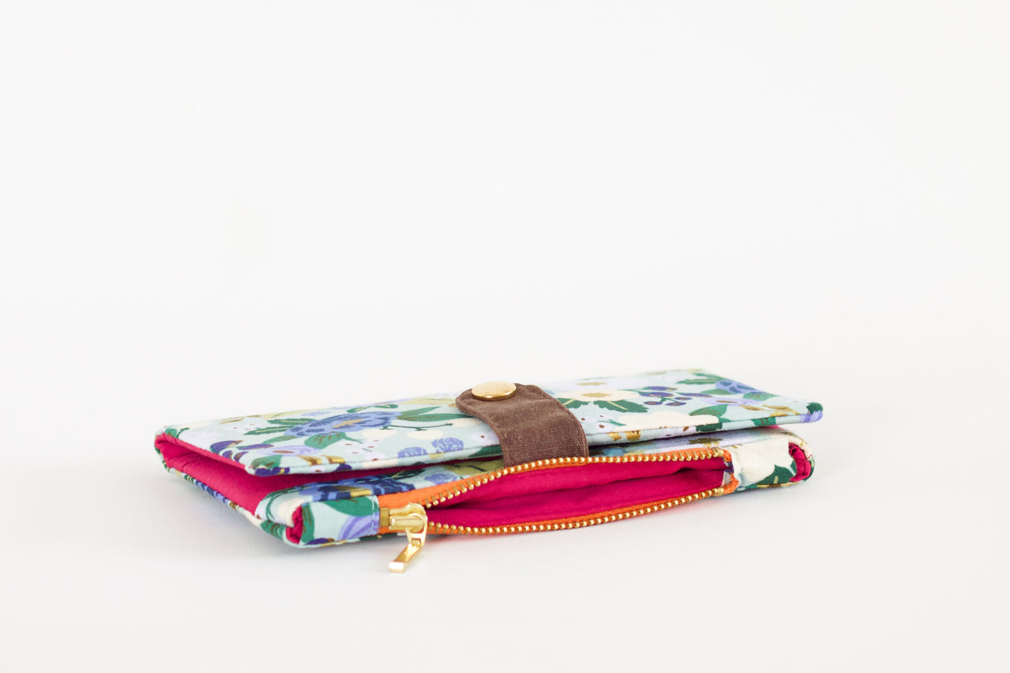 Cartera floral para mujer, cartera larga para mujer, cartera de flores de casa de campo, cartera colorida, regalo para ella, organizador de tarjetas de crédito