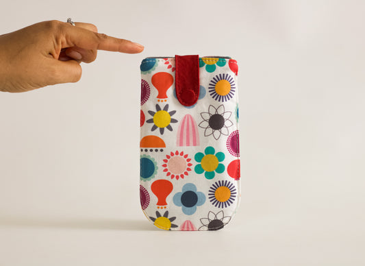 Bolsa para gafas de sol con estampado escandinavo, bolsa de algodón suave para gafas, funda divertida y única para gafas de sol