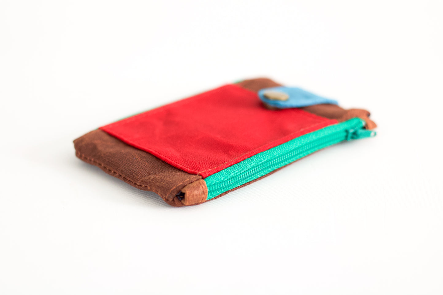 Cartera maximalista EDC, cartera hecha a mano, cartera delgada de lona encerada, cartera con doble cremallera para hombre, cartera de bolsillo para hombre