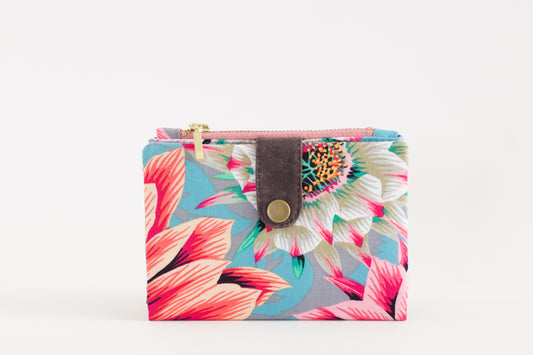 Cartera de flores de cactus para mujer, cartera pequeña con flores, cartera linda para mujer, regalo para ella, cartera para amantes de las flores, organizador de tarjetas de crédito