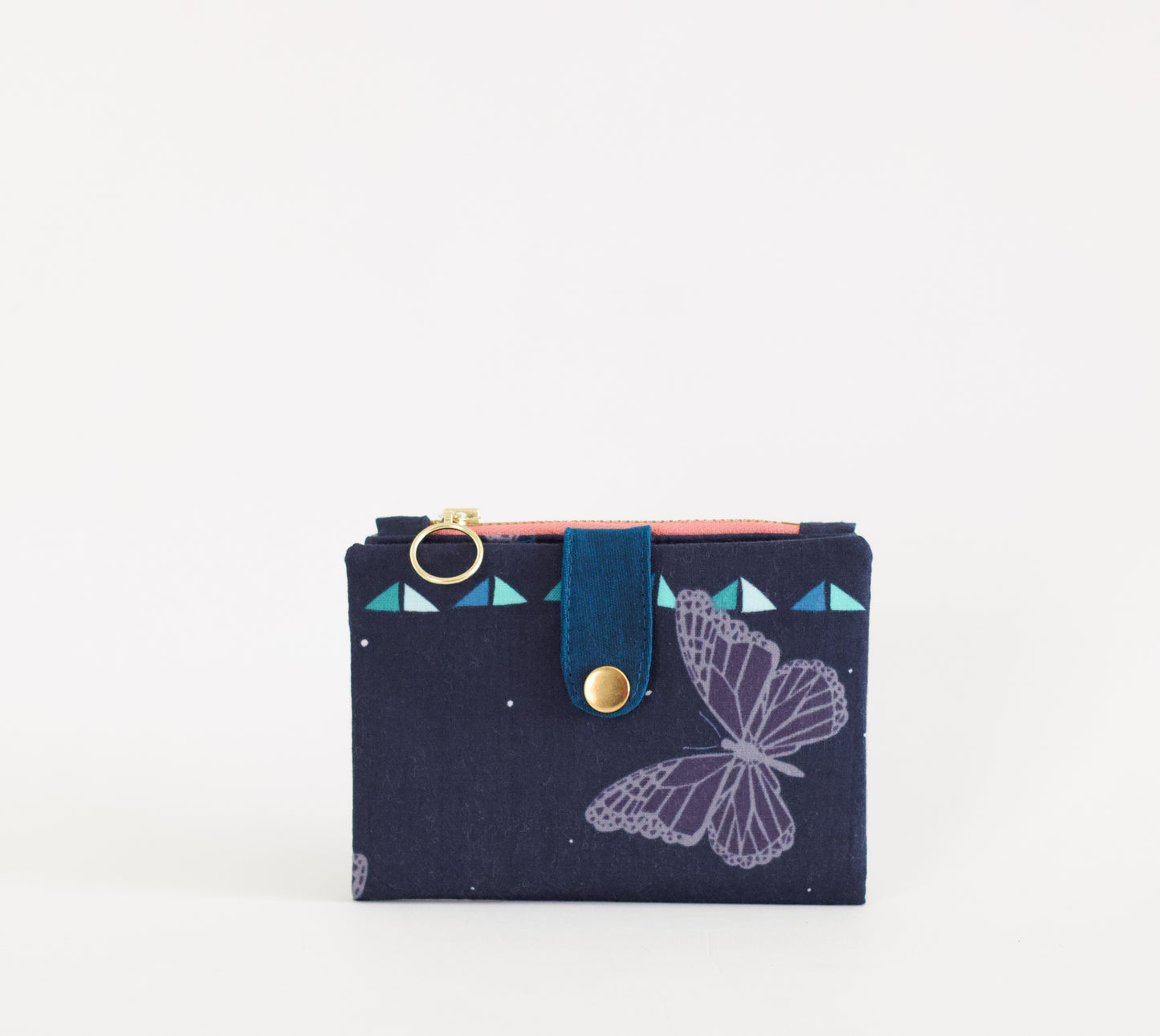 Cartera de mariposa para mujer, regalo de cumpleaños para ella, cartera de viaje de tela, cartera con cremallera pequeña