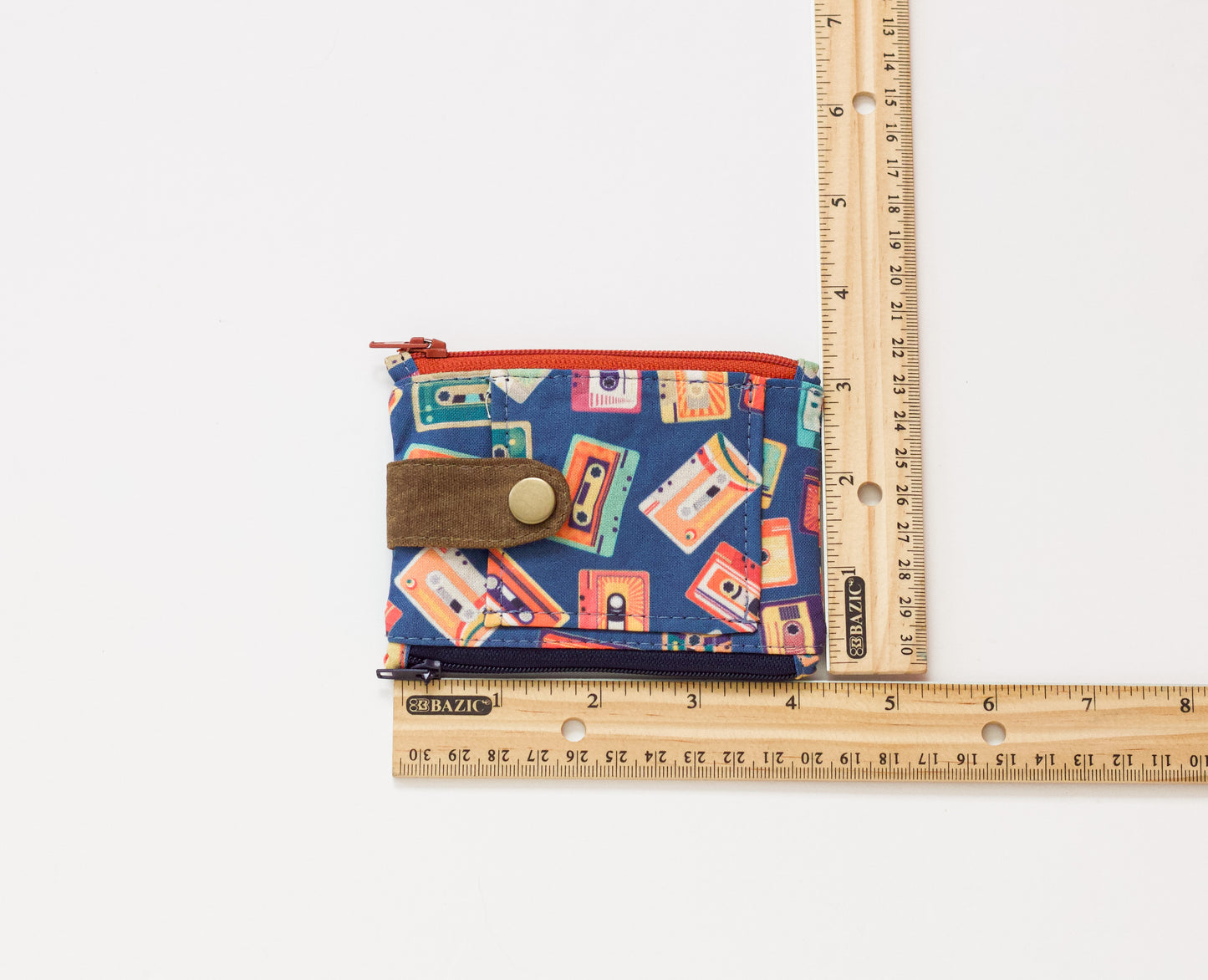 Cartera de casete para hombres, cartera delgada de los años 80 para hombre, cartera retro para hombre, organizador de tarjetas de crédito