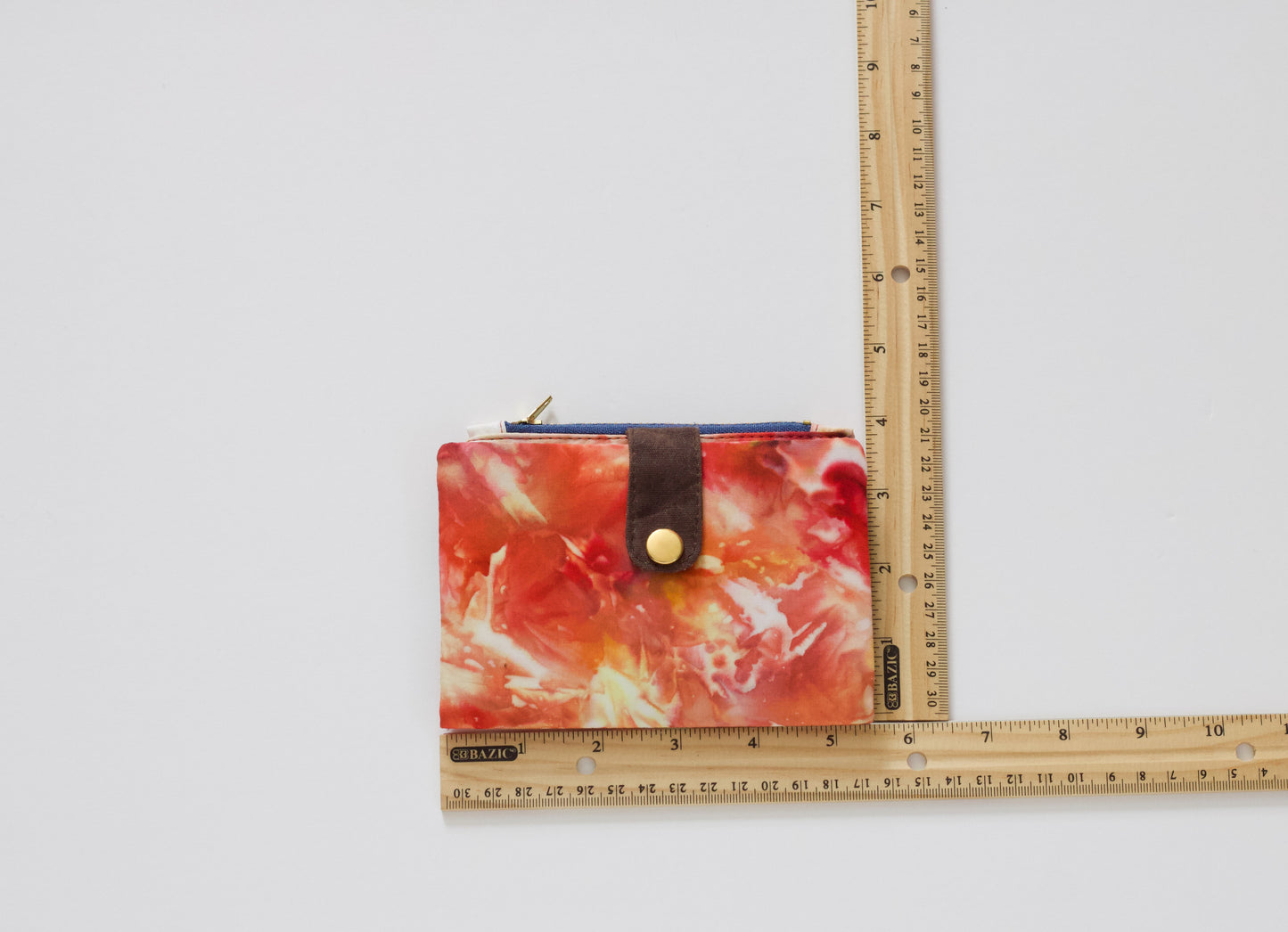 Cartera hippie plegable, cartera tiedye, cartera boho vegana hecha a mano, organizador de tarjetas de crédito