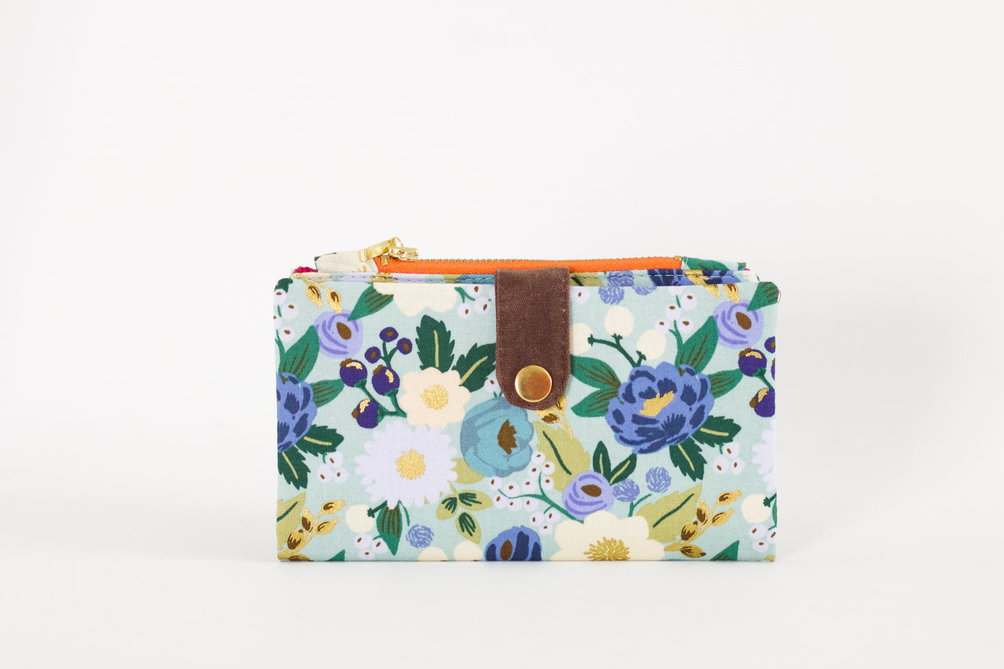 Cartera floral para mujer, cartera larga para mujer, cartera de flores de casa de campo, cartera colorida, regalo para ella, organizador de tarjetas de crédito