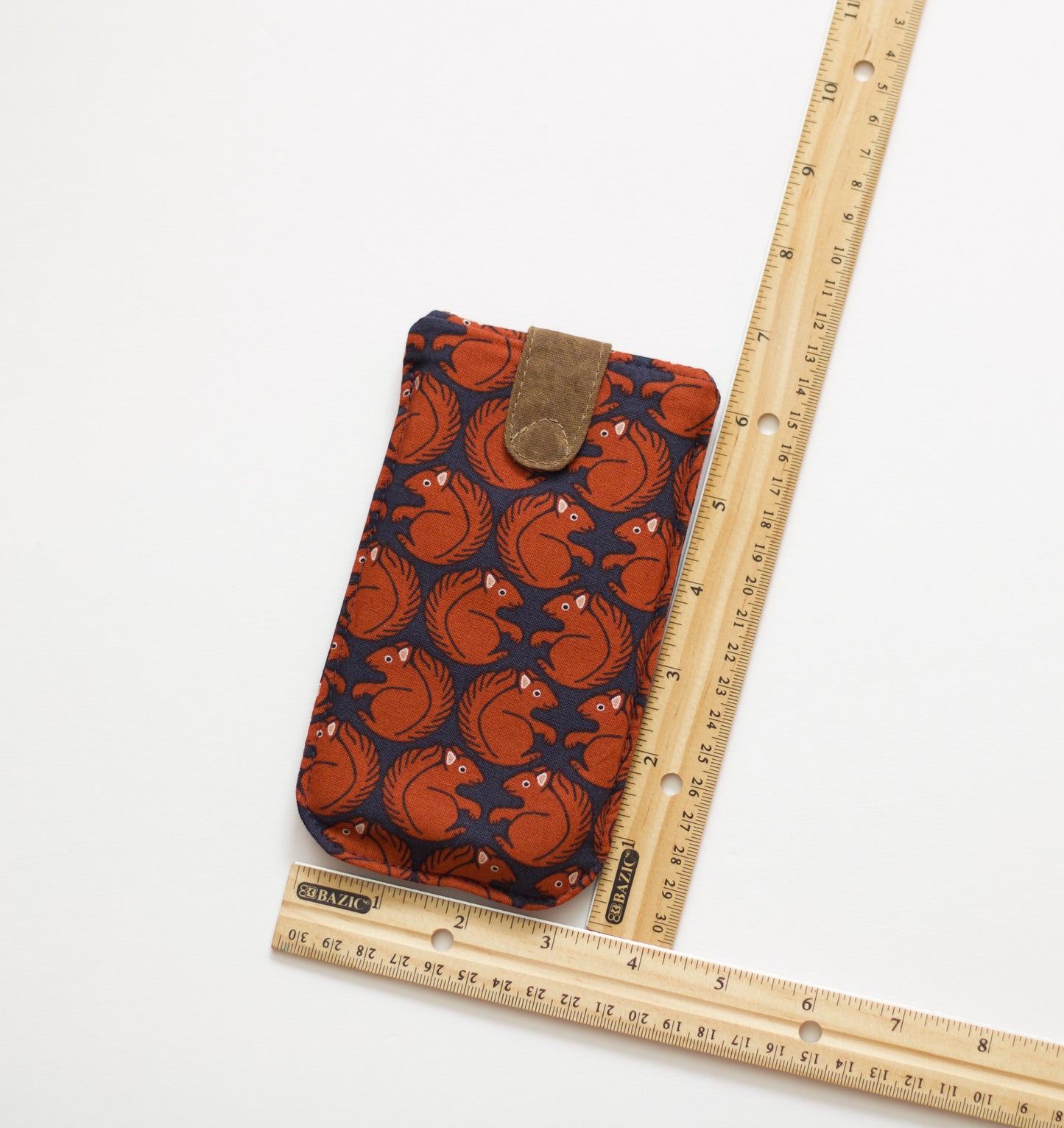 Estuche de gafas de sol de ardilla, bolsa de gafas de algodón suave, bolsa de gafas vegana única