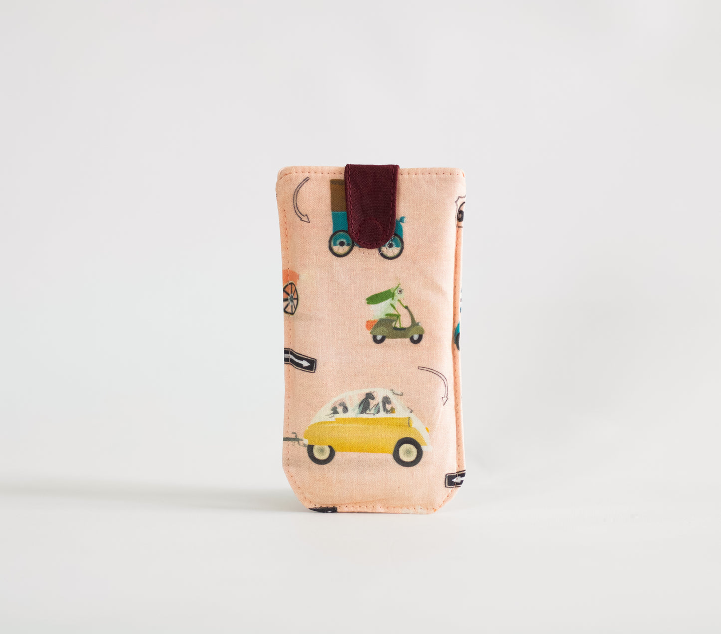 Estuche para gafas de bichos en coches, linda bolsa para gafas de sol, funda suave de algodón para gafas