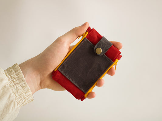 Cartera chapulín, cartera táctica con doble cremallera, cartera EDC para hombres, cartera de bolsillo para viaje, cartera de lona encerada para hombres