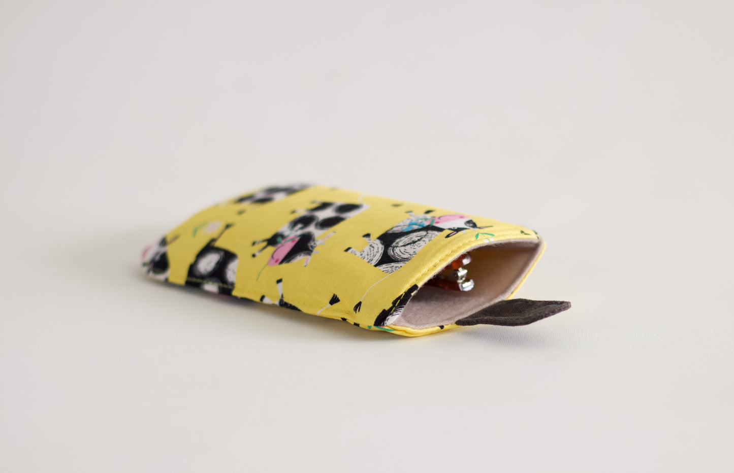 linda bolsa para gafas de sol de vacas, estuche de gafas alegre y divertida, funda de gafas kawaii suave y única