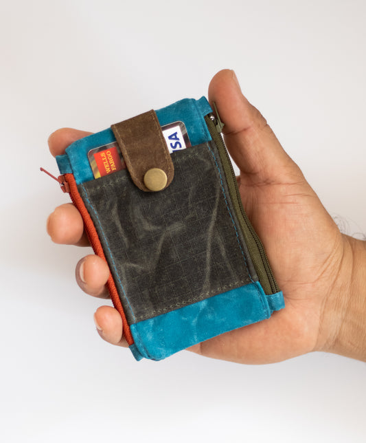 Cartera EDC maximalista para hombre: bolsa táctica porta identificación con doble cremallera