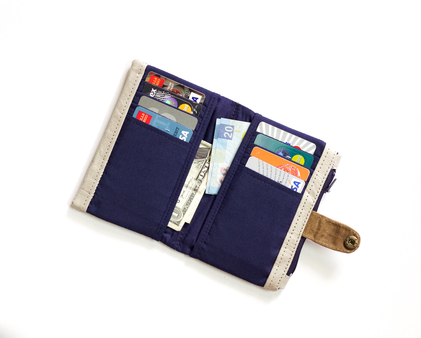 Cartera ecológica para hombres, cartera de papel craft para hombres, cartera vegana plegable para hombres, cartera resistente al agua de viaje, organizador de tarjetas de crédito