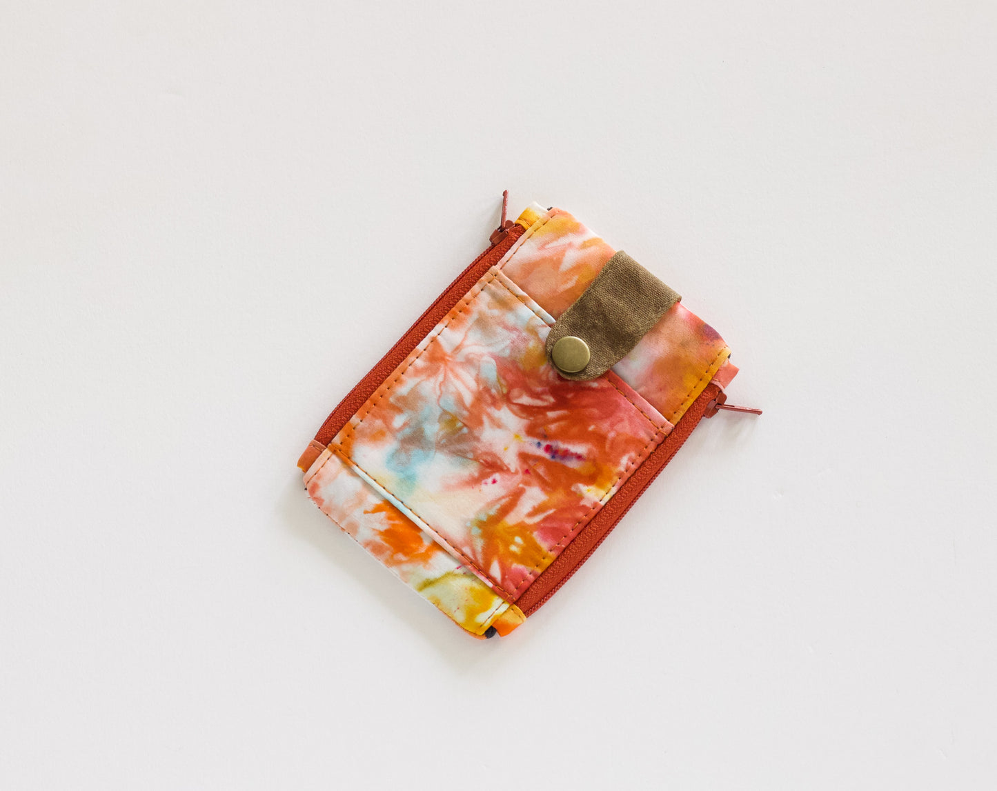 Cartera tie dye para hombre, cartera pequeña EDC, cartera con bolsillo frontal para identificación, cartera ligera de bolsillo, regalo para él