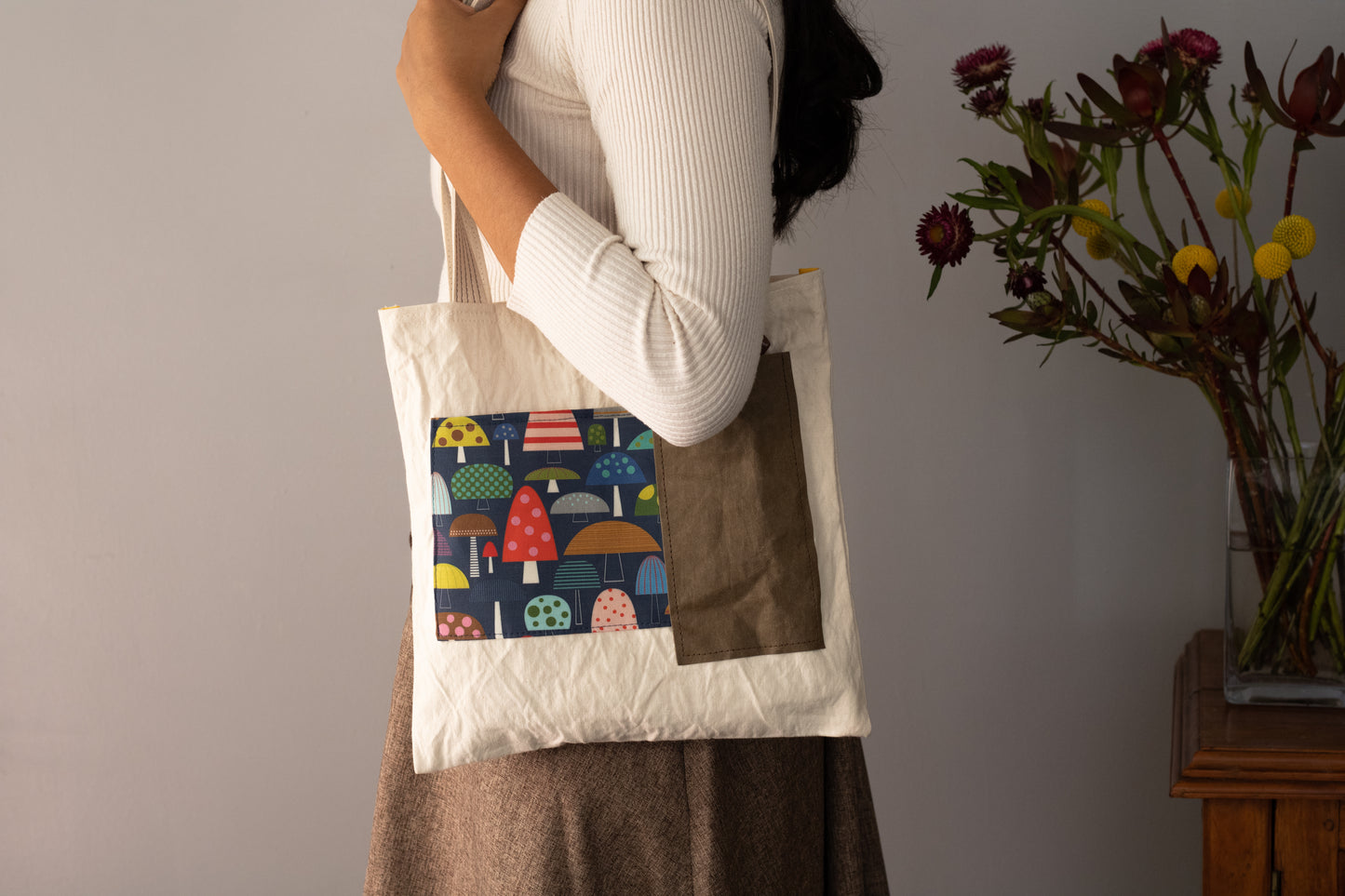 Bolso tote de algodón y lona: bolsas de papel kraft lavables