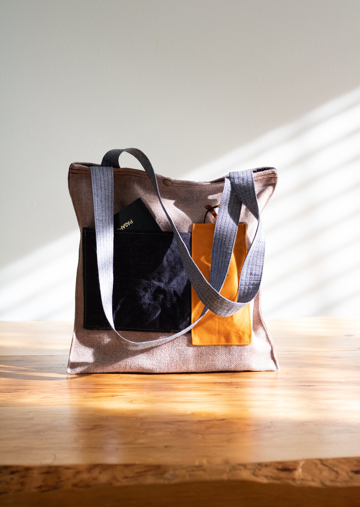 Bolso de mano tejido de tela: bolso de mujer boho hecho a mano