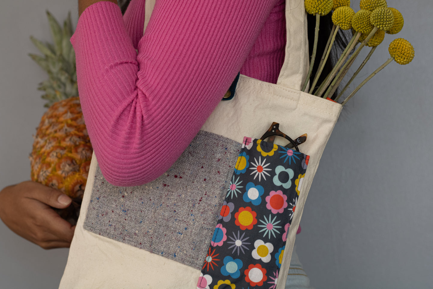 Bolso de lona de textura: bolsa de tienda de lona de estilo perezoso