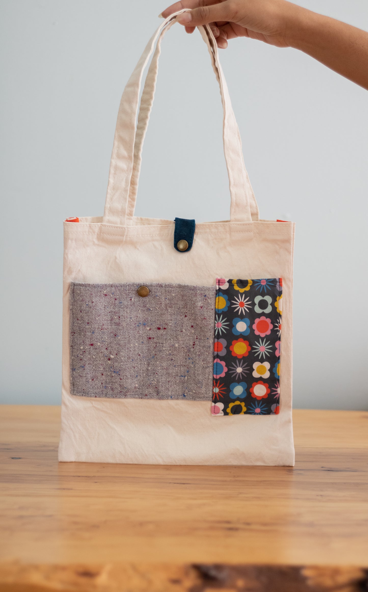 Bolso de lona de textura: bolsa de tienda de lona de estilo perezoso