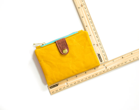 Cartera de lona encerada resistente al agua para mujer, organizador de tarjetas de crédito, cartera colorida de cuero vegano, cartera maximalista divertida para viaje